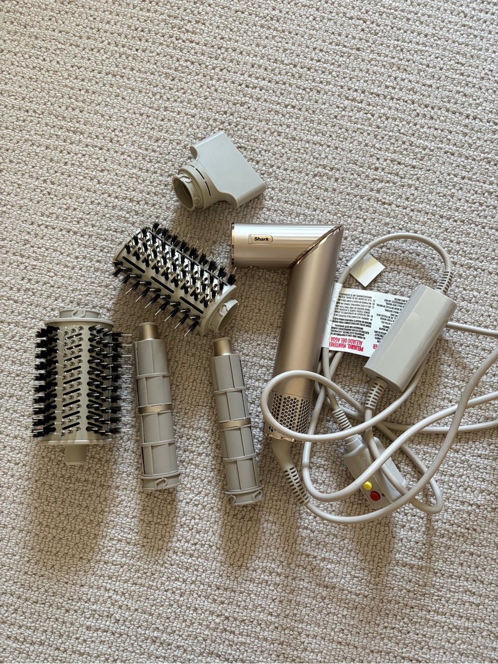 Shark Gold Ionic Hair Styler with Interchangeable Brush Attachments - Gold